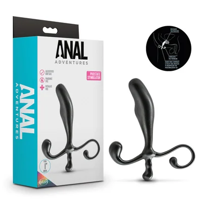 anal adventures prostate stimulator black 127 cm prostate massager