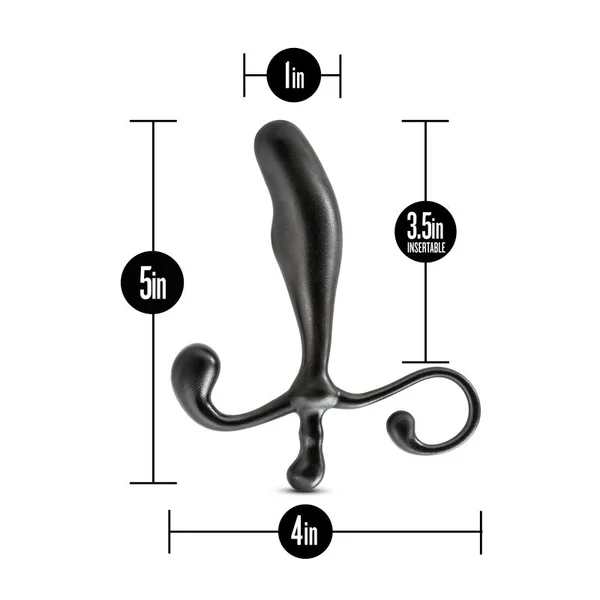 Anal Adventures Prostate Stimulator - Black 12.7 cm Prostate Massager — image 6 of 6