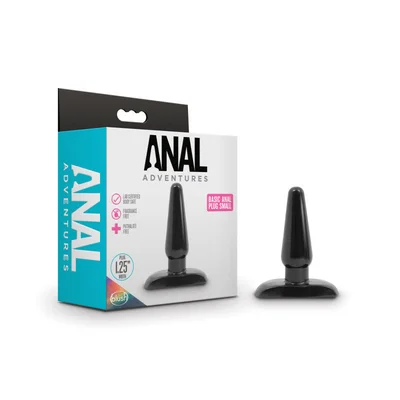 anal adventures basic anal plug small black 108 cm butt plug