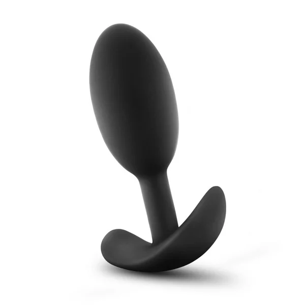 Anal Adventures Platinum Vibra Slim Plug - Black 10.1 cm Butt Plug with Internal Ball — image 4 of 6