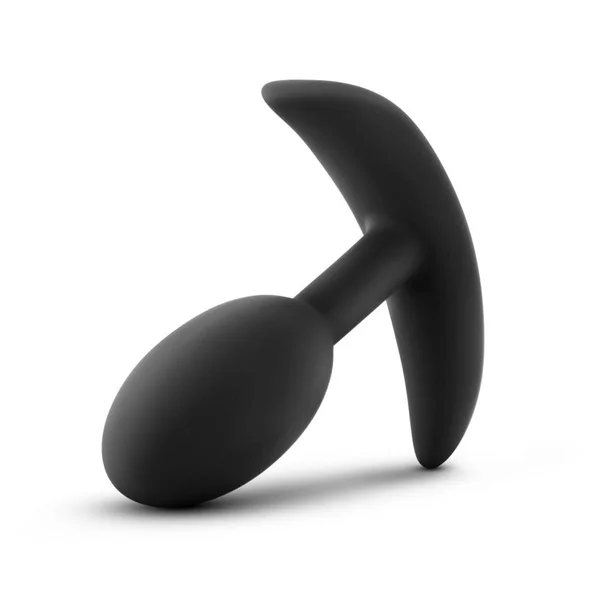 Anal Adventures Platinum Vibra Slim Plug - Black 8.9 cm Small Butt Plug with Internal Ball — image 5 of 7