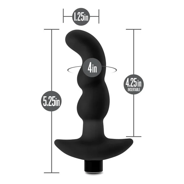 Anal Adventures Platinum Vibrating Prostate Massager 03 - Black USB Rechargeable 15.2 cm Prostate Massager — image 7 of 7