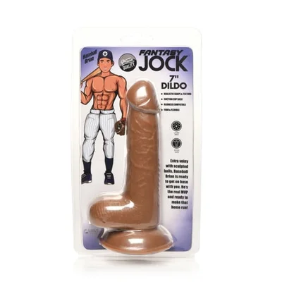 fantasy jock baseball brian 7 medium dildo with balls