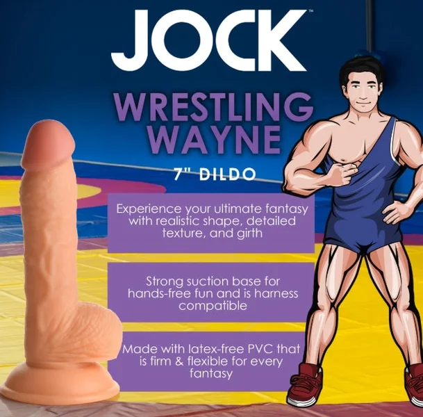 Fantasy JOCK Wrestling Wayne 7" Light Dildo with Balls
