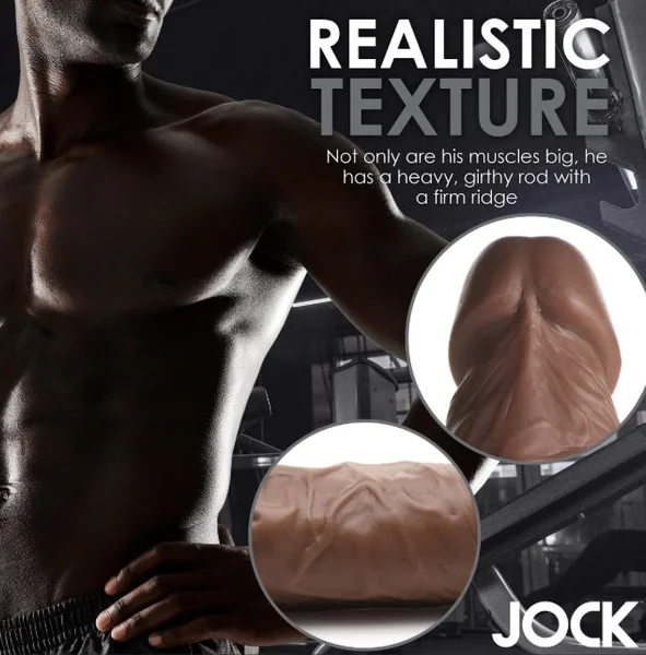Fantasy JOCK Weightlifting Wesley 7" Dark Dildo with Balls — image 6 of 7