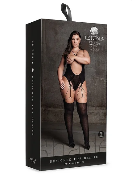 Le' Desir Shade Elara Bodystocking with Open Cups — image 7 of 8