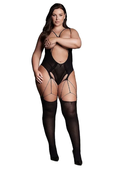 Le' Desir Shade Elara Bodystocking with Open Cups — image 2 of 8