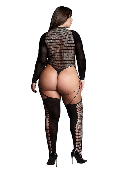 Le' Desir Shade Kalyke Bodystocking with Turtleneck