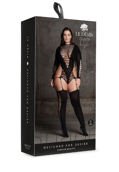 Le' Desir Shade Kalyke Bodystocking with Turtleneck
