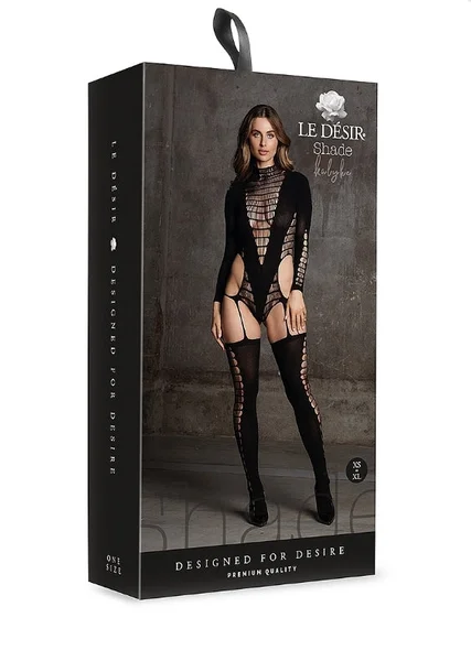 Le' Desir Shade Kalyke Bodystocking with Turtleneck