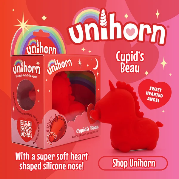 Unihorn - Cupid's Beau - Red USB Rechargeable Heart Nosed Stimulator — image 6 of 6