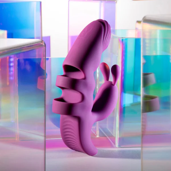 Playboy Pleasure LEND A HAND - Purple USB Rechargeable Finger Vibrator — image 5 of 9