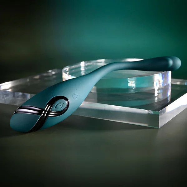 Playboy Pleasure PINPOINT PERFECTION - Green 19.3 cm USB Rechargeable Poseable Vibrator — image 2 of 9