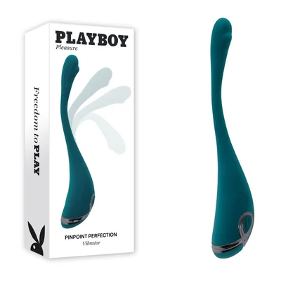 playboy pleasure pinpoint perfection green 193 cm usb rechargeable poseable vibrator