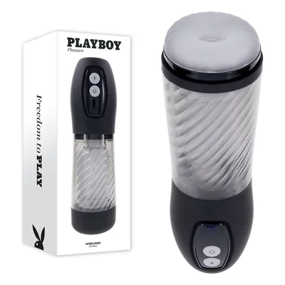 playboy pleasure whirlwind clear usb rechargeable thrusting and spinning auto stroker