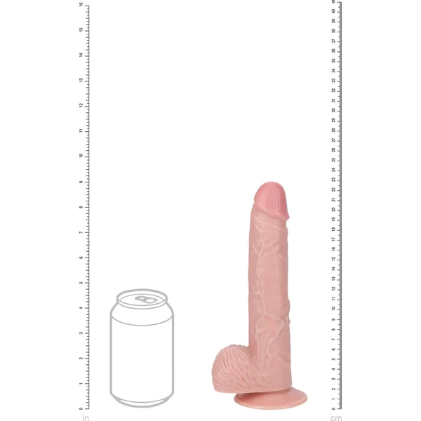 RealRock Ultra Realistic Skin Vibrating 9" with Balls Dildo — image 10 of 12