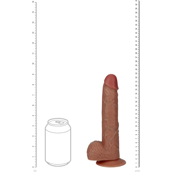 RealRock Ultra Realistic Skin Vibrating 9" with Balls Dildo — image 4 of 12