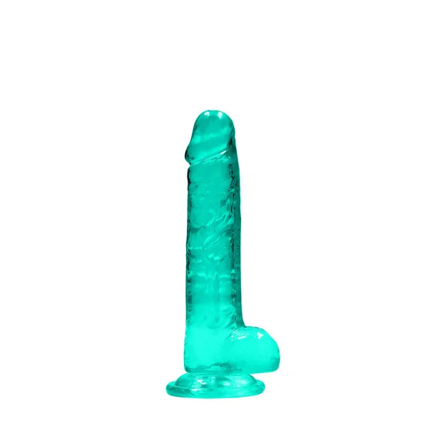 REALROCK 7'' Realistic Dildo With Balls - Turquoise 17.8 cm Dong — image 7 of 8