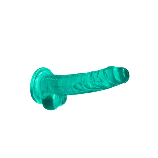 REALROCK 7'' Realistic Dildo With Balls - Turquoise 17.8 cm Dong — image 4 of 8