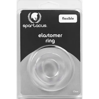 spartacus elastomer cock ring relaxed fit clear