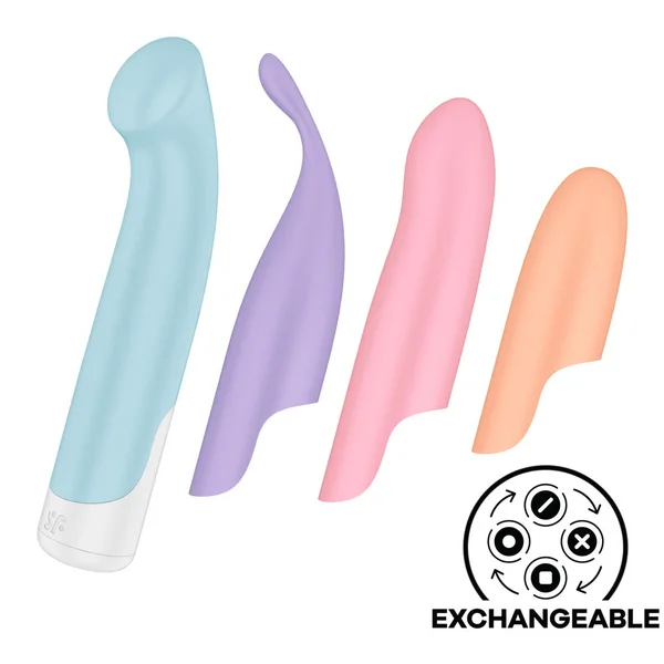 Satisfyer Playful Four - USB Rechargeable Vibrator with 4 Interchangeable — image 2 of 9