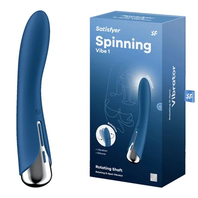 satisfyer spinning vibe 1 blue blue 178 cm usb rechargeable rotating vibrator