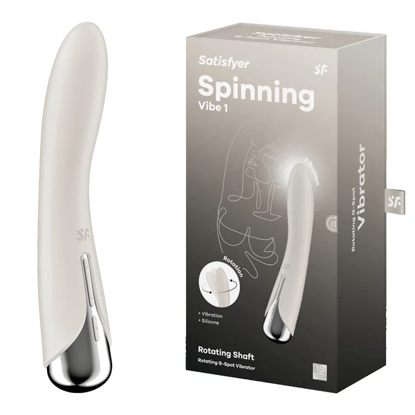 Satisfyer Spinning Vibe 1 - Blue - Blue 17.8 cm USB Rechargeable Rotating Vibrator — image 10 of 18