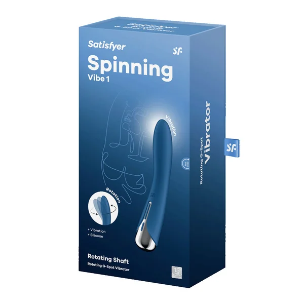 Satisfyer Spinning Vibe 1 - Blue - Blue 17.8 cm USB Rechargeable Rotating Vibrator — image 9 of 18