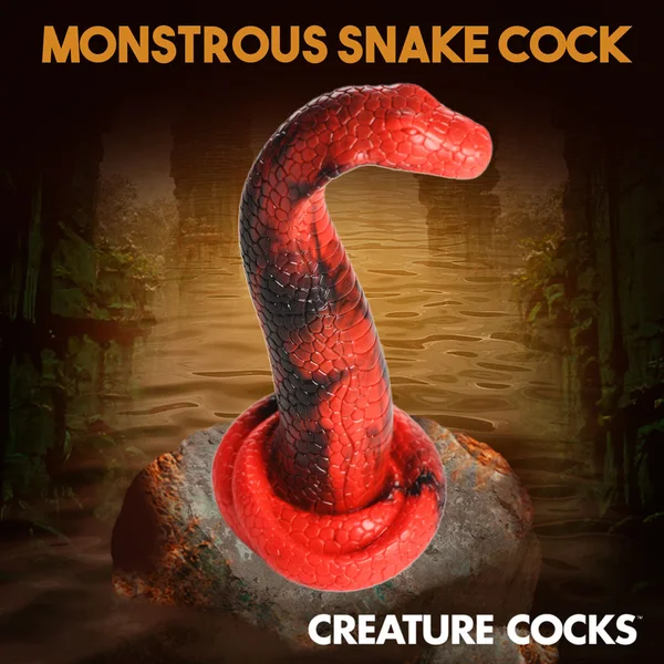 Creature Cocks King Cobra Silicone Dildo - Red 21.4 cm Fantasy Dildo — image 2 of 9