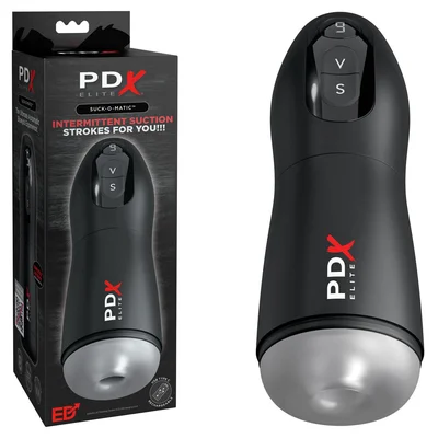 pdx elite suck o matic usb rechargeable sucking vibrating masturbator