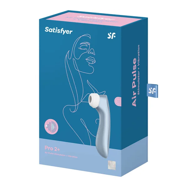 Satisfyer Pro 2+ - Blue Touch-Free USB-Rechargeable Clitoral Stimulator with Vibration — image 9 of 9