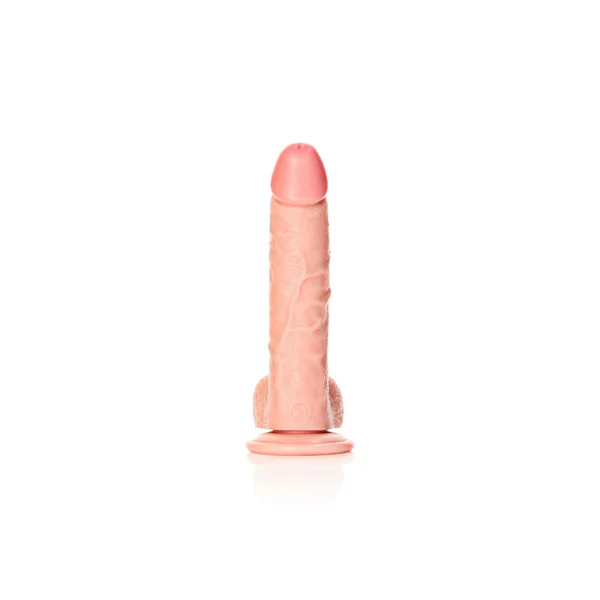 Realrock Realistic Curved Dildo with Balls 8" — image 6 of 7