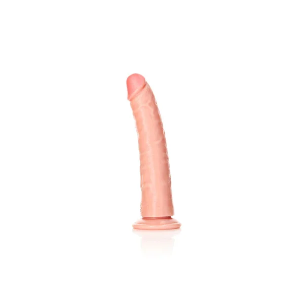 REALROCK Realistic Slim Dildo with Suction Cup - 18cm - Flesh 18 cm (7'') Dong — image 3 of 8