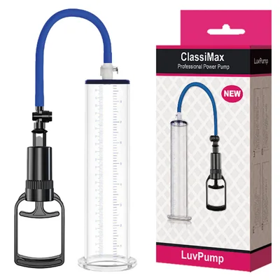 luvpump classimax xl professional power pump clear extra large penis pump