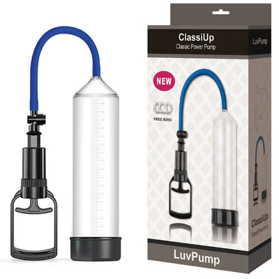 luvpump classiup classic power pump large clear penis pump