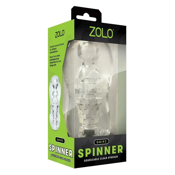 Zolo Gripz - Spinner - Clear Stroker Sleeve — image 3 of 3