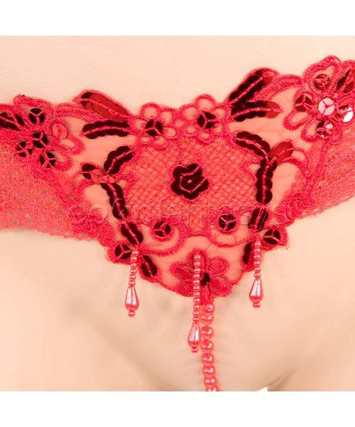 Jeweled pearl g-string
