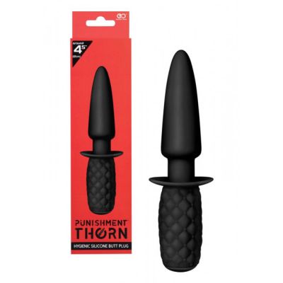 Punishment Thorn 4 5 Inch Butt Plug Black