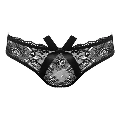 love in leather open bum lace panties