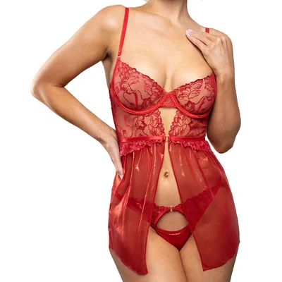 fantasy lingerie ruby babydoll panty