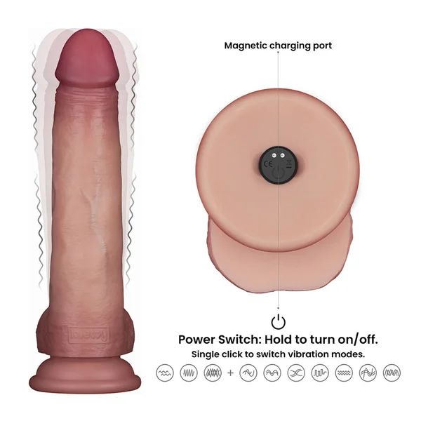 Lovetoy Sliding Skin Pro II Remote Controlled Vibrating 8.5 Inch Dong — image 4 of 4