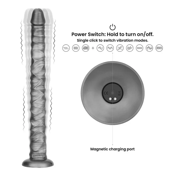 Lovetoy 16 Inch King Sized Vibrax Slider Vibrating Dildo — image 4 of 4