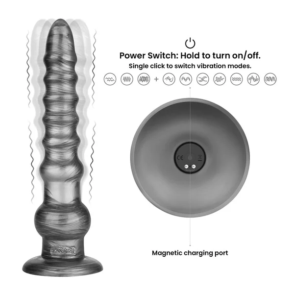 Lovetoy 12.5 Inch King Sized Vibrax Slider Vibrating Dildo — image 3 of 3