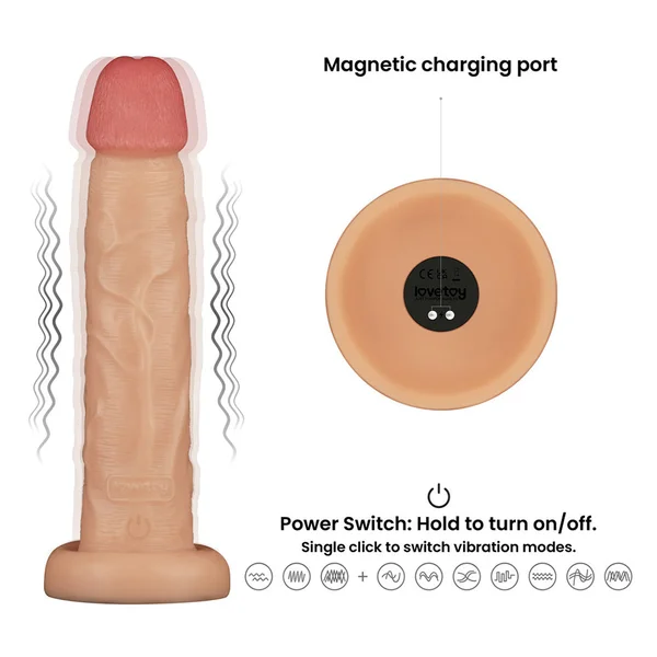 Lovetoy 10 Inch Power Basics Vibrating Dildo — image 3 of 3