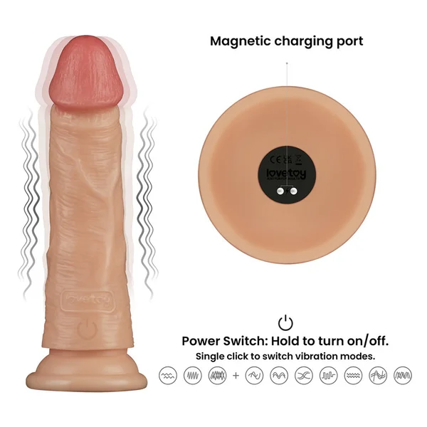 Lovetoy 7 Inch Power Basics Vibrating Dildo — image 3 of 3