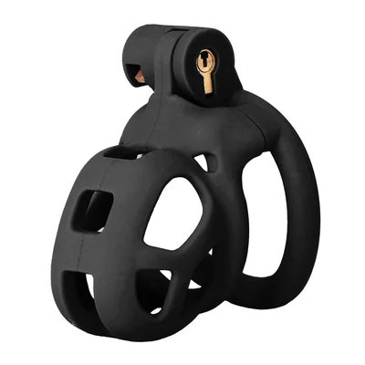 love in leather lockable micro cock cage