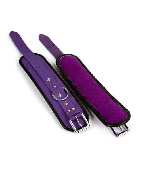 Purple hand cuffs