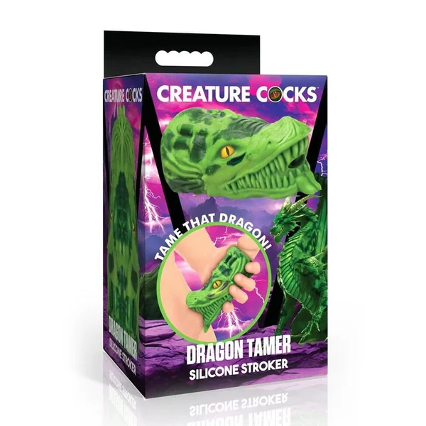 Creature Cocks Green Dragon Tamer Silicone Stroker — image 3 of 3