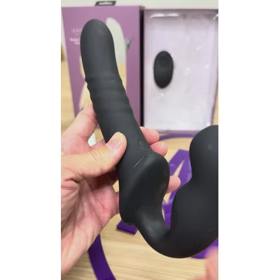 ashella vibes remote control strapless thrusting strap on