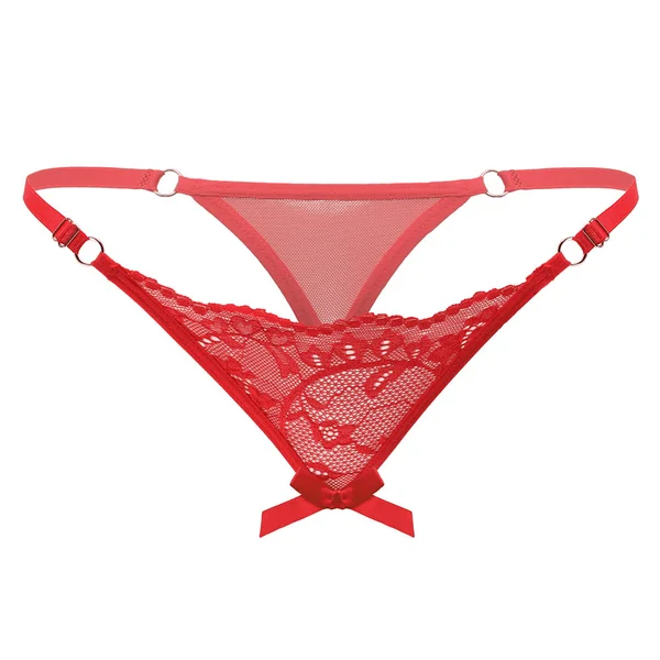 Love In Leather Crotchless Panties — image 9 of 10